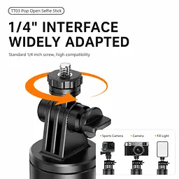 Монопод-штатив TT03 Selfie Stick 1760 мм з Bluetooth-пультом - мініатюра 8