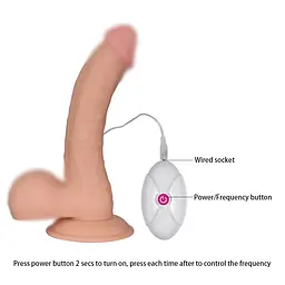 Вібратор на присоску 8.8 THE ULTRA SOFT DUDE VIBRATING Love Toy 66-LV1094 92538 - мініатюра 4