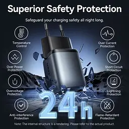 Зарядний пристрій Vention 1xUSB-C PD30W + 1xUSB QC3.0 18W GaN gray (FEWH0-EU) - мініатюра 8