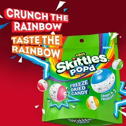 Кислі цукерки Skittles Pop'd Sour Freeze Dried Candy 156г - мініатюра 4