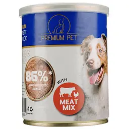Паштет для дорослих собак Premium Pet м’ясне асорті 360 г - мініатюра 2