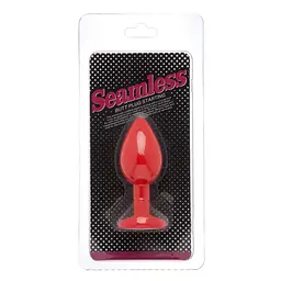 Анальна пробка Pink Silicone Heart White, M - мініатюра 2