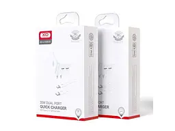 Зарядний пристрій XO L102 35 W/2 USB-C + Type-C NB124 White - мініатюра 2