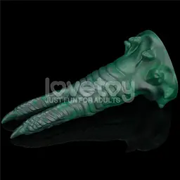 Вібратор Lovetoy Double-Claw Savage Charm 19.4 см зелений - мініатюра 6