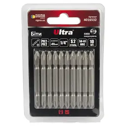 Біти PH2-PH2×65мм ¼" 10шт S2 (блістер) ULTRA (4016532)