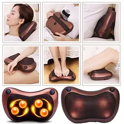 Масажна подушка в автомобіль MASSAGE pillow для спини та шиї з інфрачервоним підігрівом MS (1756374572) - мініатюра 3
