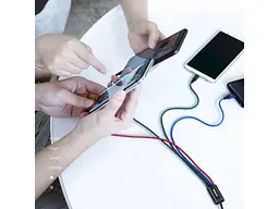 Кабель USB Type-C/Lightning/Micro USB BASEUS Rapid 4-in-1 USB-A to 2xUSB-C/Lightning/Micro-USB 1.2m Black (CA1T4-B01) - мініатюра 7