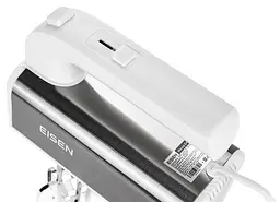 Міксер Eisen EHM-55W, White, 550W, ручний, 5 швидкостей, винчики, гаки для замісу тесту, захист від перегріву - мініатюра 5