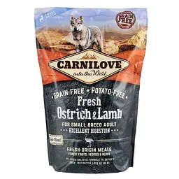 Сухий корм Carnilove Fresh Ostrich & Lamb for Small Breed Dogs 1.5 кг страус і ягня для собак малих порід - мініатюра 3