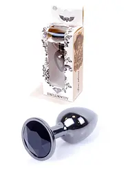 Анальна пробка Jewellery Dark Silver PLUG Black Boss Series 64-00029 101632