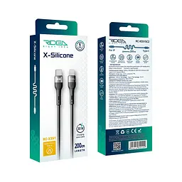 Кабель для зарядки USB Ridea RC-XS51 X-Silicone Type-C to Lightning 30W 10V/3A 2 м Черный - миниатюра 3