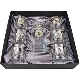 Подарунковий набір склянок для віскі Boss Crystal "Гербовий з козаками": графін