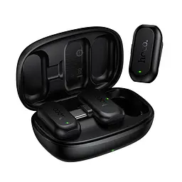 Бездротова мікрофонна система HOCO L26 Type-C Smart AI noise reduction wireless microphone Black (6942007677011)