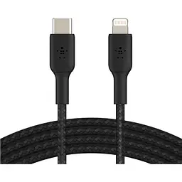 Кабель Belkin USB-C > Lightning заряджання/синхронізації 2м, 30Вт, Type-C, плетений, чорний teh0013728