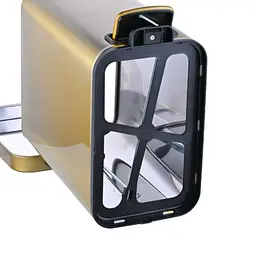 Відро для сміття Mixxus Premium Quadro-TC0105 Brushed Gold з плавним закриттям, прямокутне 5 л золотий (MI8394) - мініатюра 7