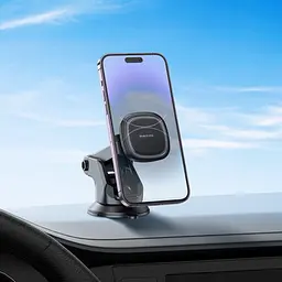 Автотримач Borofone BH97 NT Ice magnetic car holdercenter console чорний - мініатюра 4