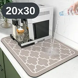 Антиковзаючий кухонний килимок 20×30 см — абсорбуючий для сушіння посуду та під кавоварку KT8001651