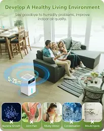 Портативний електричний осушувач повітря Honmicon Mini Dehumidifier D1A - мініатюра 6