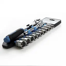 Набір насадок з тріскачкою Apro CrV 1/2" 90T 12 шт. 30412 - мініатюра 2