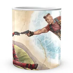 Кухоль GeekLand Дедпул Deadpool І Кейбл Тягнуть руки CP.04.407 330 мл білий - мініатюра 2