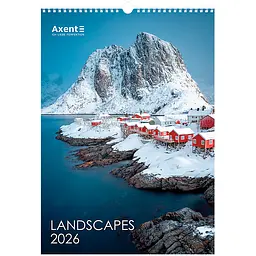 Календар настінний Axent А3 Landscapes 2026 рік (8804-26-1-A)