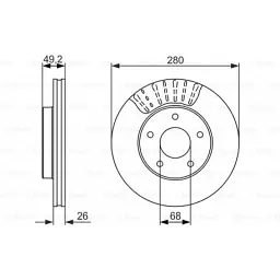 Гальмівний диск Bosch 0 986 479 678 - мініатюра 2