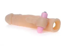 Насадка на пеніс з вібрацією Boss Perfect Sleeve Vibrating 18.5 см тілесний - мініатюра 5