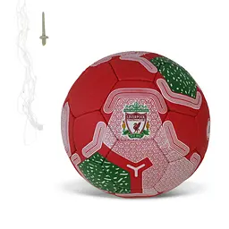 Футбольний м'яч Liverpool Football Club №5, червоний з геометричним візерунком (FP082)