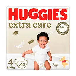 Підгузки Huggies Extra Care 4 (8-16 кг) 60 шт (5029053578118)