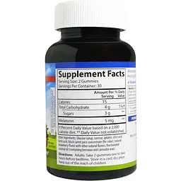 Мелатонін Carlson Melatonin Gummies 2.5 мг смак полуниці 60 жувальних цукерок - мініатюра 2