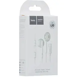 Навушники Hoco L10 Acoustic Type-C wired earphones with mic - мініатюра 7
