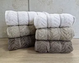 Набір турецьких махрових рушників Cestepe MicroCotton Premium 3 штуки 50x90 + 3 штуки 70х140 Multi 1 щільність 600 г/м2 - мініатюра 5