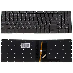 Клавіатура для ноутбука LENOVO (IdeaPad: 330S-15) rus, black, без фрейма, підсвічування клавіш(оригінал)