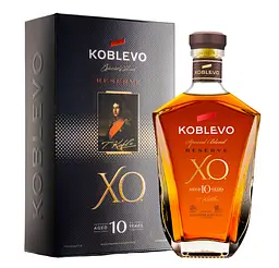 Уцінка. Бренді Koblevo Reserve 10 років витримки 40% 0.5 л в подарунковій упаковці 