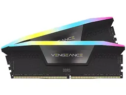 Пам'ять для настільних комп'ютерів Corsair 64 GB (2x32 GB) DDR5 6400 MHz Vengeance RGB Black (CMH64GX5M2Y6400C32)
