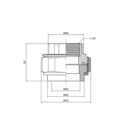 Згін "Американка" PPR Thermo Alliance 40х1" 1/4 ВР DSI004 - мініатюра 1