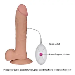 Реалістичний вібратор The Ultra Soft Dude 22см тілесний - мініатюра 2