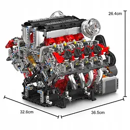 Конструктор двигун Mould King Technic Двигун V8  F488 для дітей та дорослих 2718 деталей  - мініатюра 5