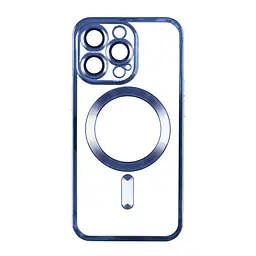 Чохол TPU Metallic Full Camera Magsafe Apple iPhone 15 Pro Max Blue