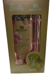 Термос термокружка Stanley Quencher H2.0 Tumbler из нержавеющей стали 1,18 л Peach Flower Barbie KT7001984 - миниатюра 2
