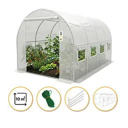 Садова теплиця парник LEOBRO Garden 10м² White (LB-G103-WHT) - мініатюра 1
