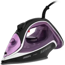 Утюг Ardesto IR-B2234, Black/Purple, 2400W, кераміка, паровий удар, резервур 350мл, захист від кальцинації, антикрапля, плавне регулювання потужності пари, автоматичне відключення
