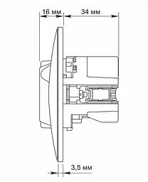 Розетка Videx Binera одинарна із заземленням з USB+USB-C кремова (VF-BNSK1GUC-CR) - мініатюра 6