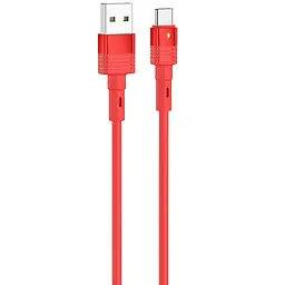 USB Cable Hoco U82 Cool Grace Type-C Red 1m