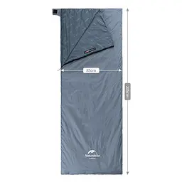 Спальник надлегкий Naturehike Ultralight LW180 NH21MSD09 лівий, (15°C), p-p XL, сіро-синій - мініатюра 2