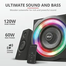 Акустична система GXT 629 Tytan 2.1, 60Вт, AUX, RGB, чорний Trust teh0013947 - мініатюра 9