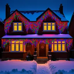 Вулична гірлянда Бахрома GarlandoPro 20 м 335 LED  білий дріт Мультиколор 20MWML - мініатюра 4