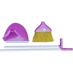 Совок для прибирання Zambak Plastik та щітка з довгими ручками фіолетовий (ZP-129v) - мініатюра 5