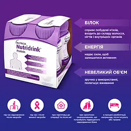 Набір: ентеральне харчування Nutricia Nutridrink Protein з нейтральним смаком 4х125 мл  - мініатюра 6