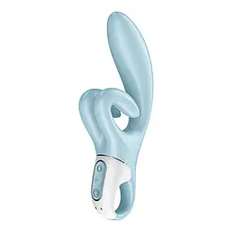 Вібратор-кролик Satisfyer Touch Me Blue, подвійний відросток, 3 потужні мотори - мініатюра 5